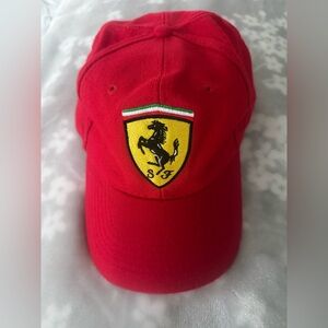 Ferrari Red Kids Hat with Logo